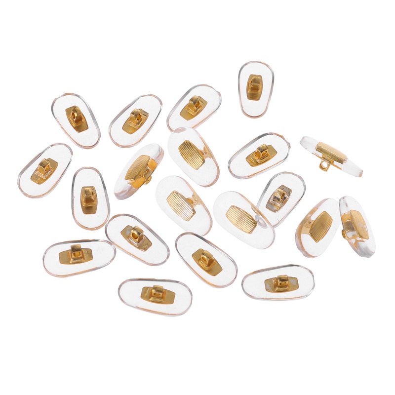 Set 10 Cặp Đệm Mũi Bằng PVC Chống Trượt Màu Vàng / Bạc Dành Cho Mắt Kính