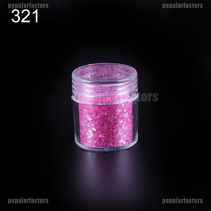 Lọ Bột Kim Tuyến 10ml Nhiều Màu Sắc Trang Trí Móng Tay Nghệ Thuật 3D