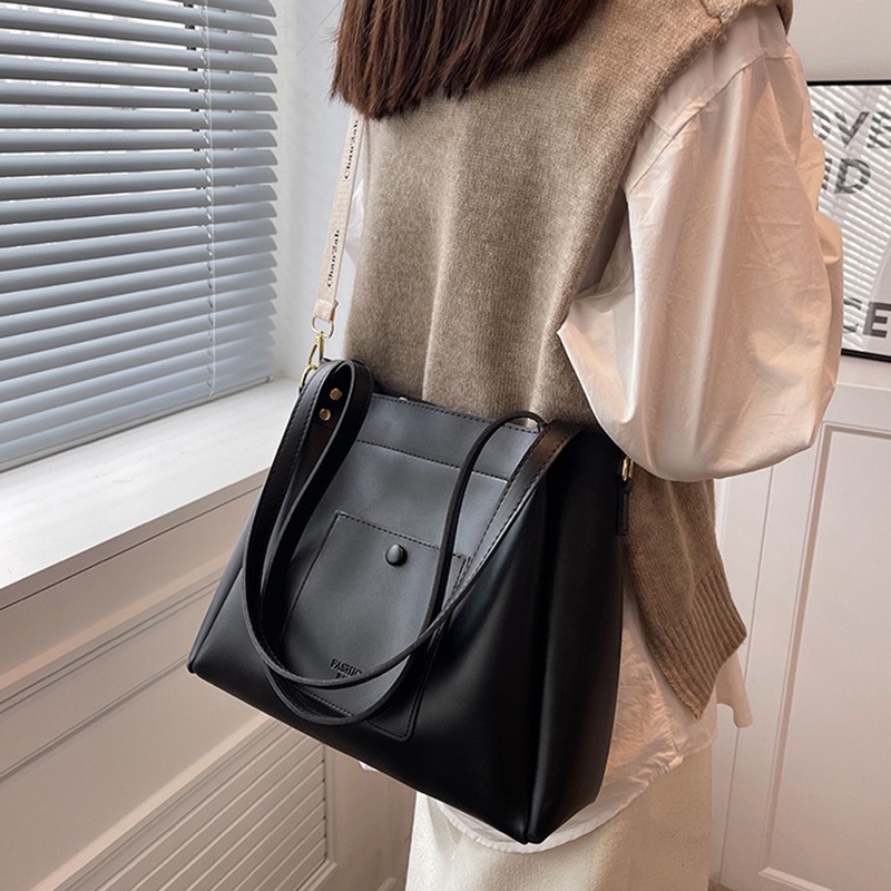 IELGY Túi Đeo Vai Cỡ Lớn Màu Sắc Tương Phản Thời Trang Cho Nữ