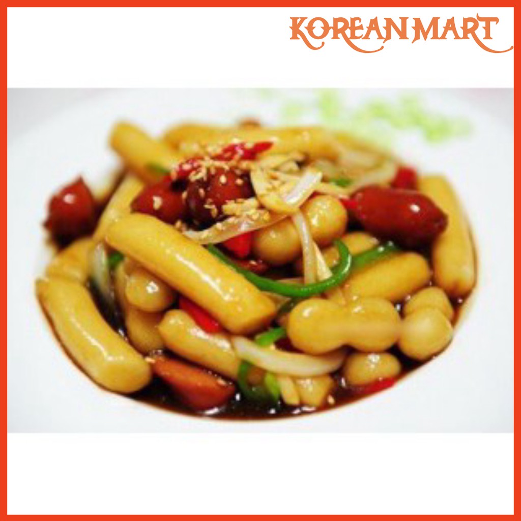 Bánh gạo hàn quốc tokbokki nguyên thanh gói 500g