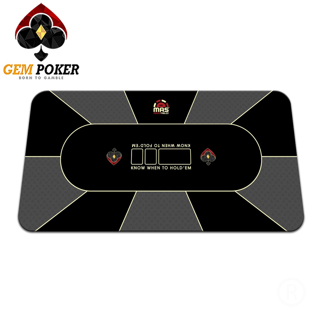 THẢM POKER CAO SU GEM BLACK® CAO CẤP