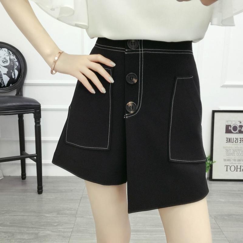 Quần giả váy trần chỉ 3 khuy, quần váy trần chỉ chất cát hàn dày dặn 31 September mã TH02