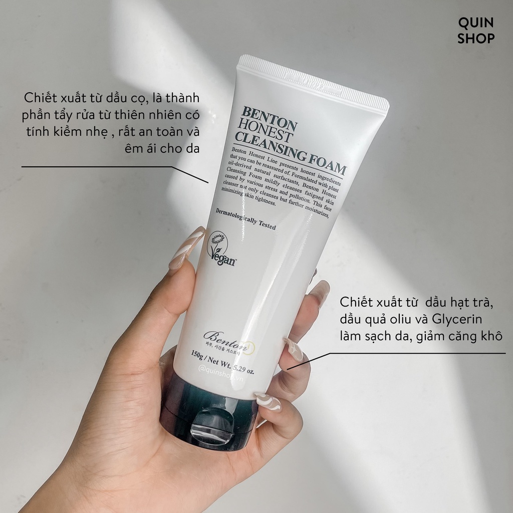 Sữa Rửa Mặt Benton Honest Cleansing Foam