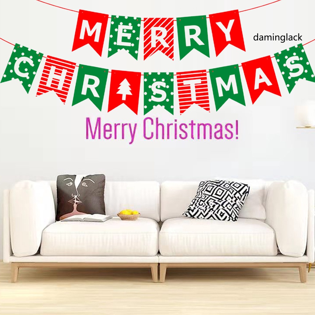 Bộ banner treo trang trí lễ giáng sinh nhiều mẫu hoạt hình đáng yêu nhiều màu sắc