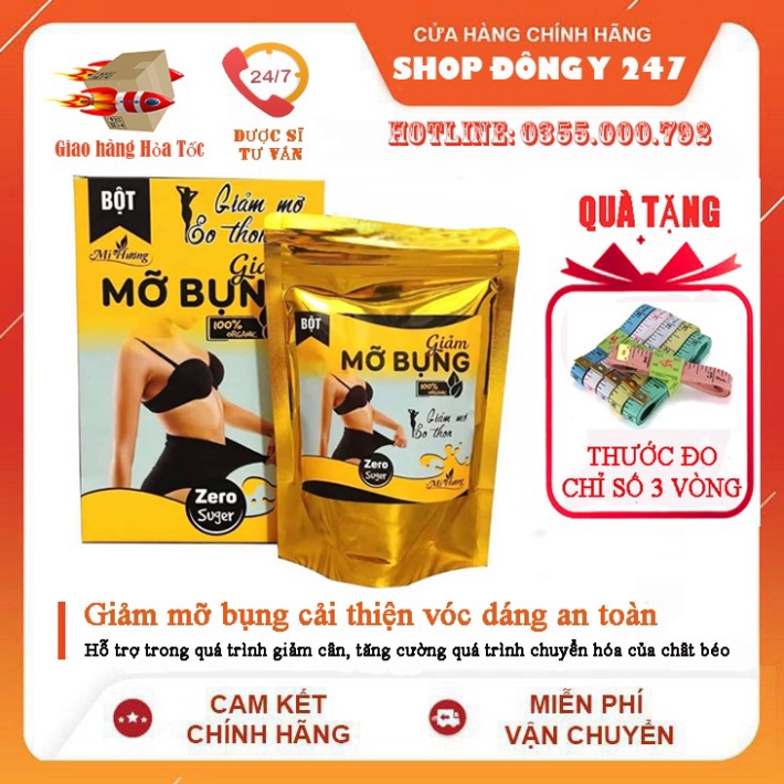 Bột Giảm Mỡ Bụng Mị Hương chính hãng, Giảm Cân Mị Hương
