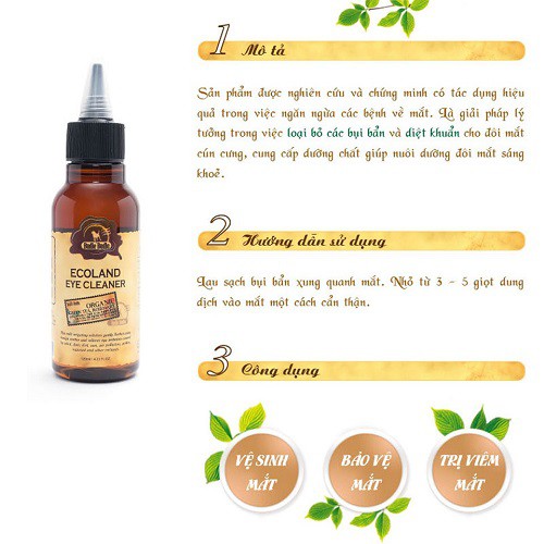 [CHÍNH HÃNG] DUNG DỊCH NHỎ MẮT BUDLE BUDLE CHO CHÓ 120ML