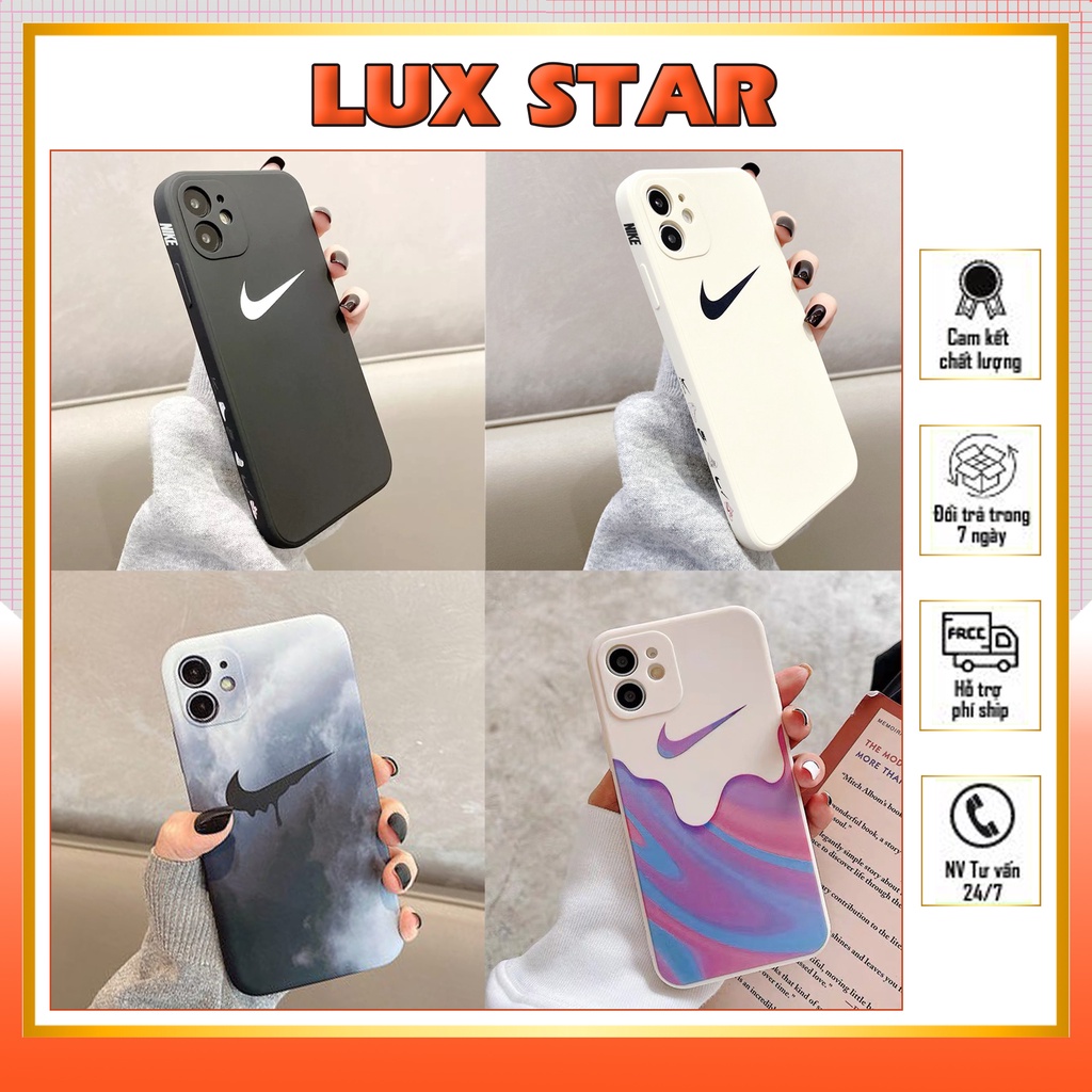 Ốp Lưng iPhone Cạnh Vuông In Hình N.I.K.E 6/6plus/6s/6splus/7/7plus/8/8plus/x/xr/xs/11/12/pro/max/plus/promax