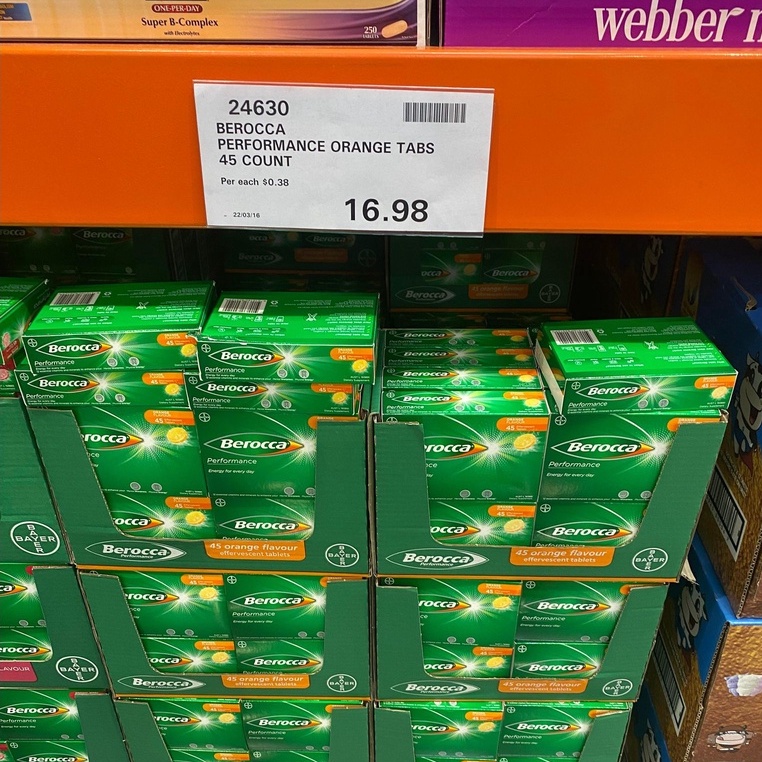 Viên Sủi Berocca 45 viên Úc