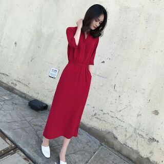 Váy sơ mi maxi sang chảng quảng châu