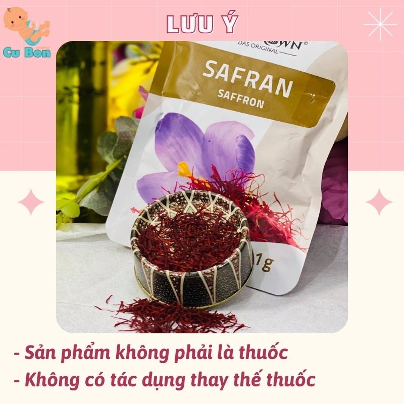 [Hàng Loại 1] Saffron Nhuỵ Hoa Nghệ Tây Loại 1 Hàng Đức Nội Địa Tiêu Chuẩn Châu Âu 1 Gram/ Túi Chất Lượng Cao