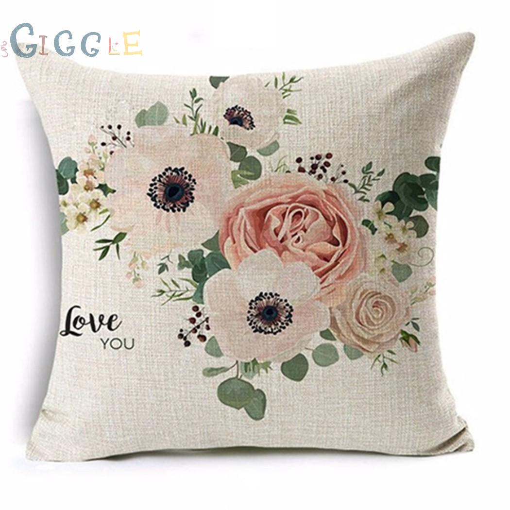 1 Áo Gối Kích Thước 45x45cm Được Làm Từ Chất Liệu Cotton Và Vải Lanh Dùng Trong Phòng Ngủ