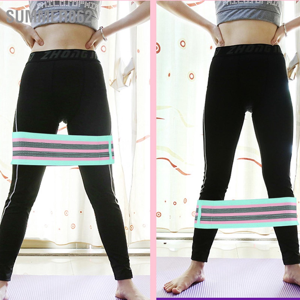 Summer062 2 cái / bộ Dây đeo thể dục kháng cự không trượt tập luyện đàn hồi chân mông định hình