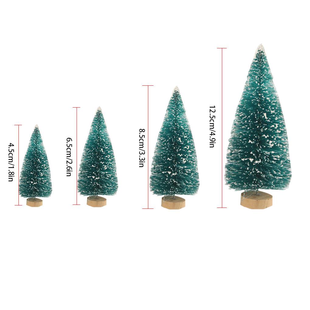 Bộ 8 Cây Thông Mini Bằng Gỗ Dùng Trang Trí Giáng Sinh DIY