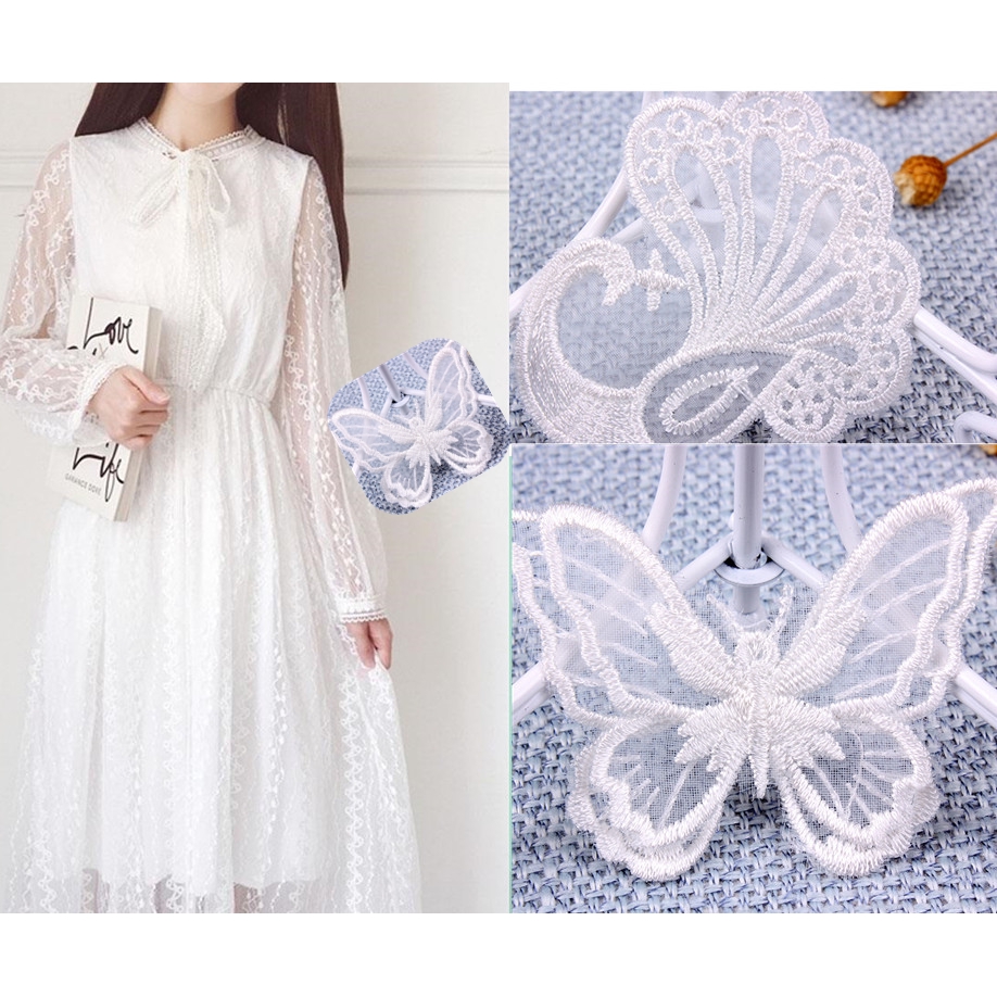 Dải dây ren hình bướm trang trí quần áo