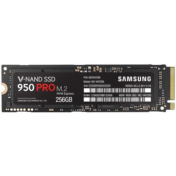 SSD Samsung 950 Pro 256G chuẩn M.2 PCI Express 3.0 x4 (NVMe) mới 99.99%