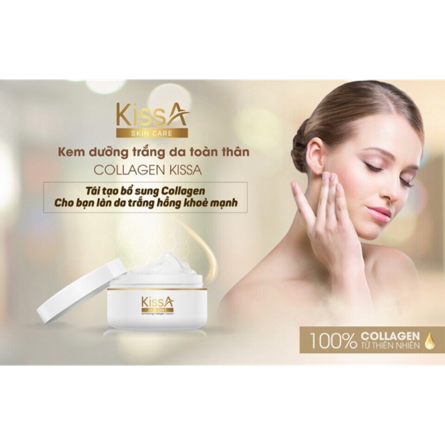 Kem dưỡng trắng da toàn thân collagen KissA