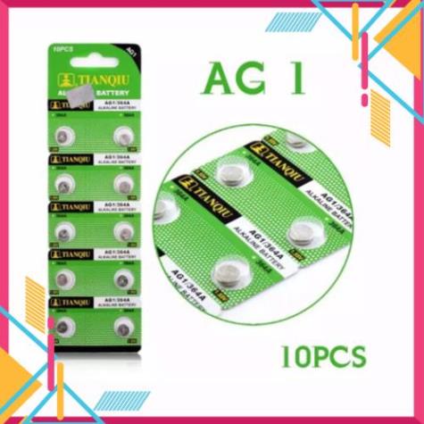 Vỉ 10 Viên Pin AG1/LR621H/364A Tianqiu 1.5v -TPS-