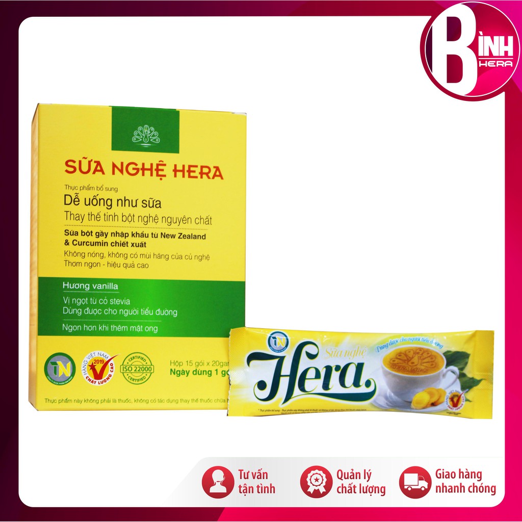 Sữa nghệ Hera gói 300gr [Hiệu Qủa 100%] - Hera Milk - Hết đau bao tử, đẹp da, nhanh lành vết thương