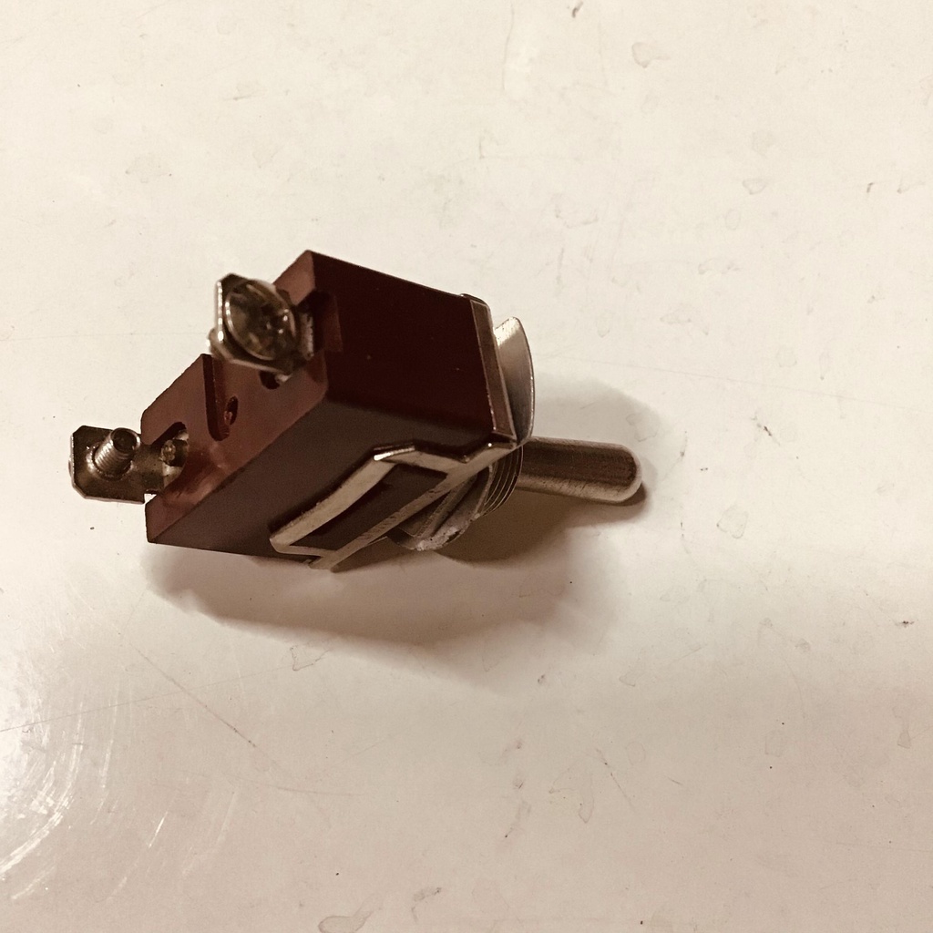 Công tắc 2 chân thân sắt vỏ nâu 6A-250V kích thước 13x29x20