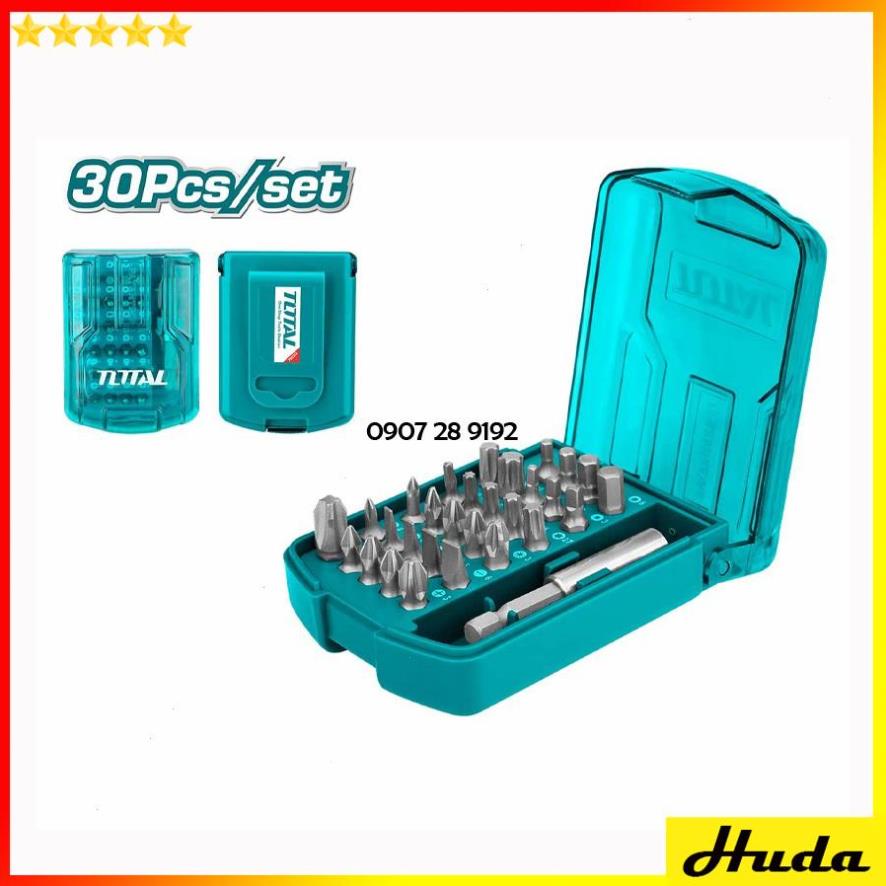 25mm Bộ 30 mũi bắt vít đa năng - Bộ 30 đầu nối và mũi bắt vít đa năng Total Ingco 1234