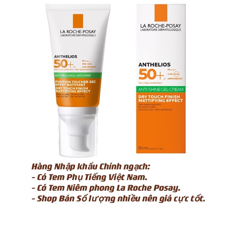 Kem Chống Nắng La Roche Posay Anthelios Gel Cream SPF 50+ Cho Da Dầu - Skin.authentic | BigBuy360 - bigbuy360.vn