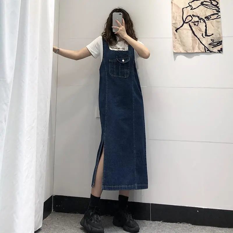 Váy Yếm Jeans Thời Trang Hàn Quốc 2021