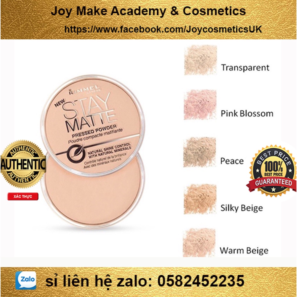 Phấn phủ Rimmel Stay Matte Pressed Powder kiềm dầu