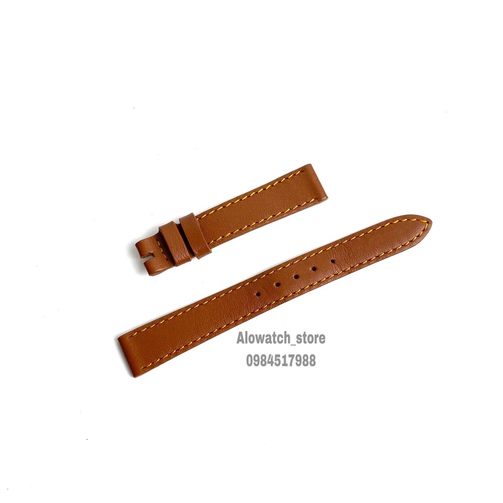 Dây da đồng hồ,dây da bò màu nâu đủ size