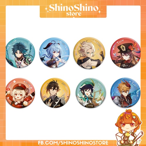 [có sẵn] huy hiệu hình banner genshin impact chính hãng từ official shop