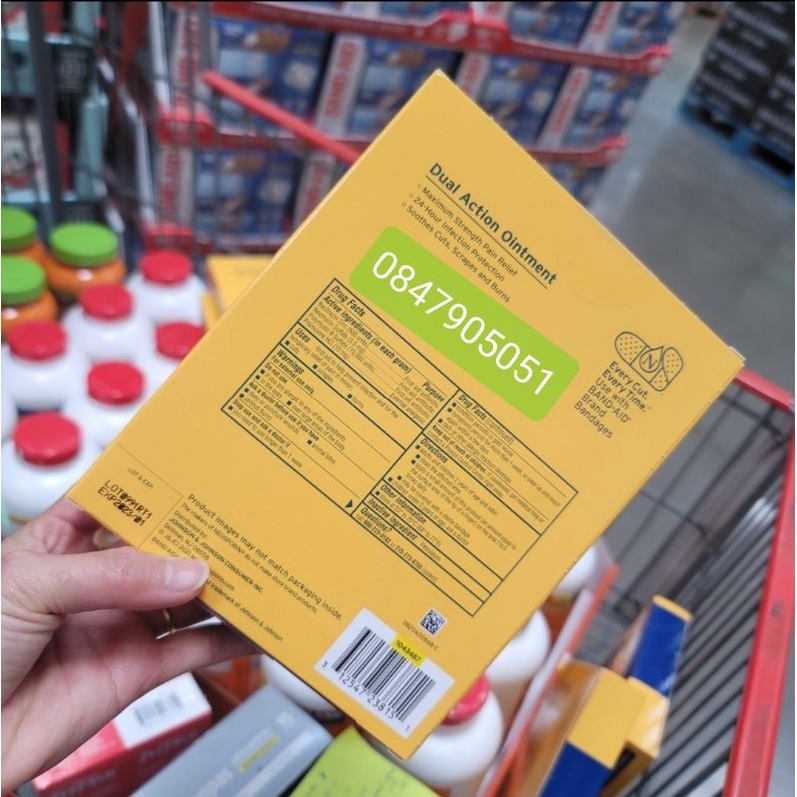 Kem mỡ kháng sinh Neosporin First Aid Maximum Strength Ointment của Mỹ, 1 tuýp, 1 set 3 tuýp