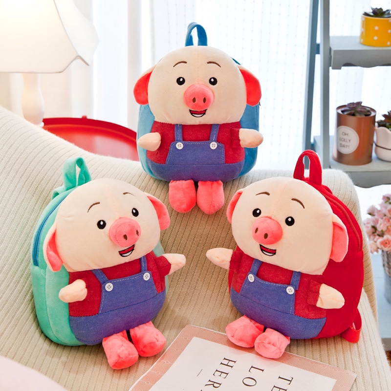 Balo thú bông 0_4 tuổi cho bé trai bé gái,balo cún 3D,chất nhung mịn bé đi học lớp mầm non