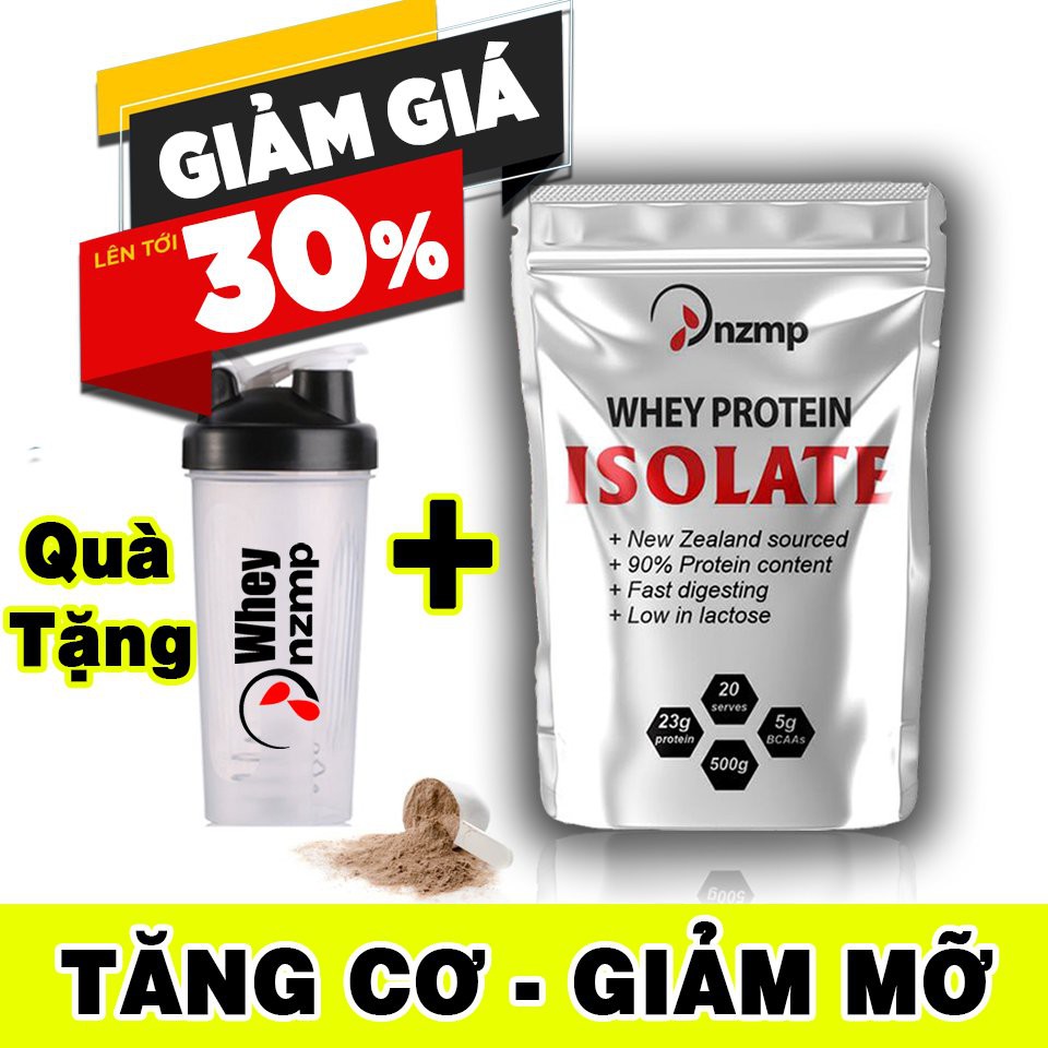 (Tặng bình lắc) COMBO 2 túi Whey Isolate Protein NZMP (40 serving) - Tăng Cơ Giảm Mỡ