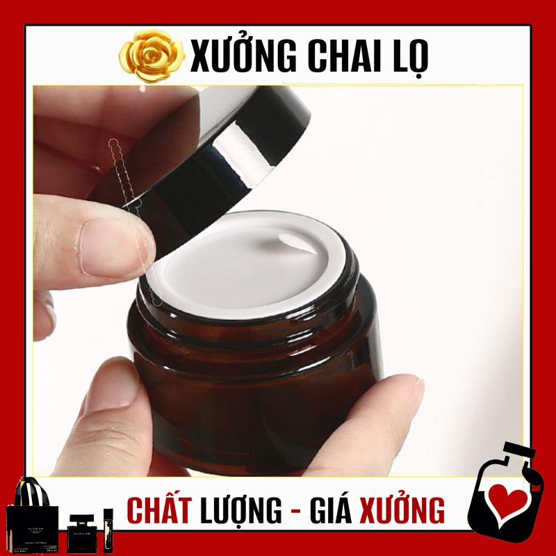 Hủ Đựng Kem ❤ TOP GIÁ RẺ ❤ Hũ Chiết Kem Thủy Tinh Nâu 20g đựng mỹ phẩm , phụ kiện du lịch