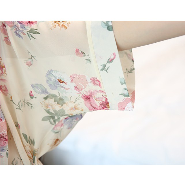 Áo choàng ngủ sexy phối hoa kèm chip cao cấp 3 màu | BigBuy360 - bigbuy360.vn