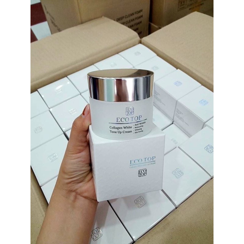 KEM DƯỠNG TRẮNG MAKEUP BẬT TONE ECOTOP COLLAGEN WHITE TONE UP CREAM 50ML