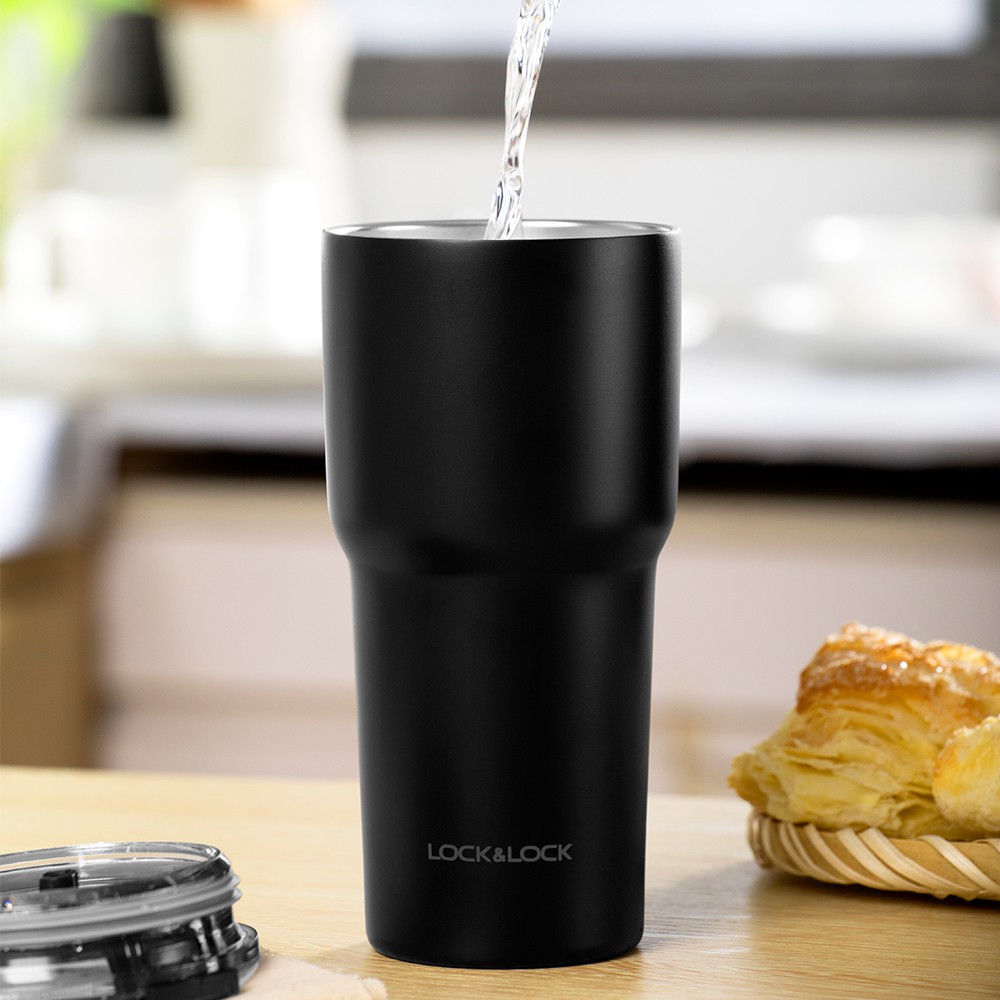 Bình giữ nhiệt Lock&Lock Swing tumbler - 350ml, màu đen LHC4179BLK