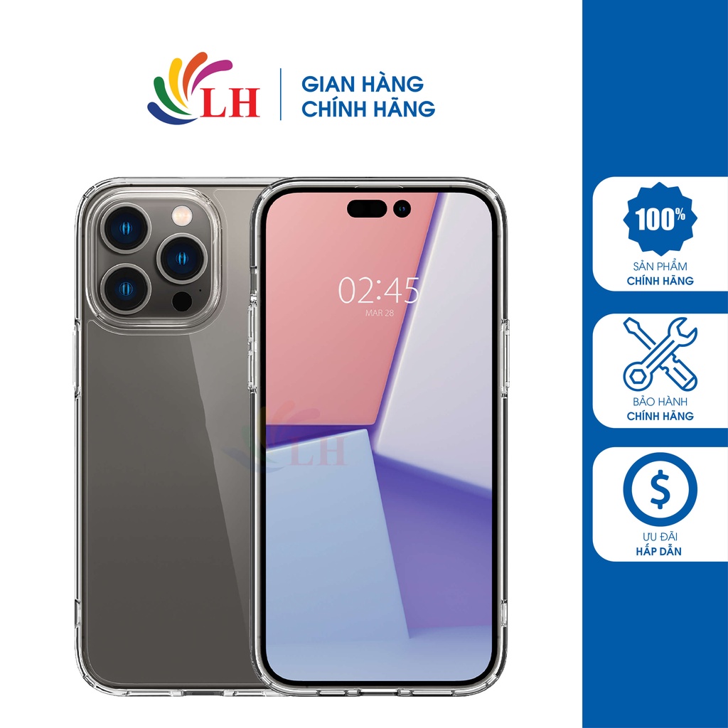 Ốp lưng chống sốc hỗ trợ sạc không dây Spigen Ultra Hybrid iP 14 Pro Max/14 Pro/14 Plus/14 - Hàng chính hãng