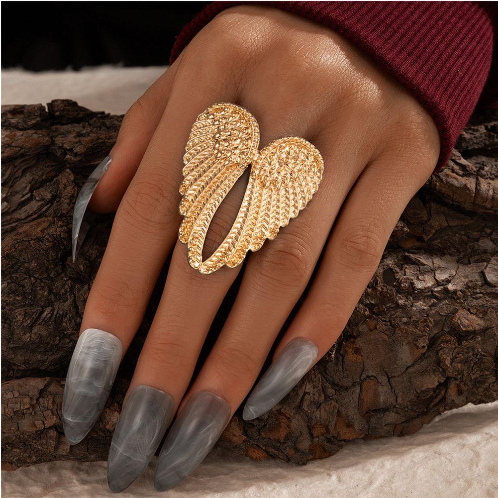 ME Nhẫn Đôi Cánh Thiên Thần Phong Cách Hiphop Thời Trang