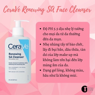 Sữa rửa mặt Cerave RENEWING SA CLEANSER