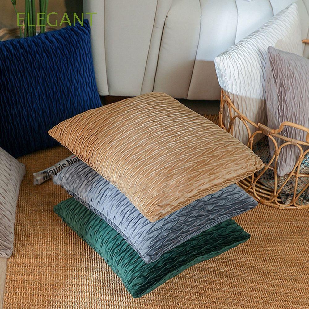 Vỏ gối tựa ghế sofa vải nhung màu trơn trang trí phòng khách