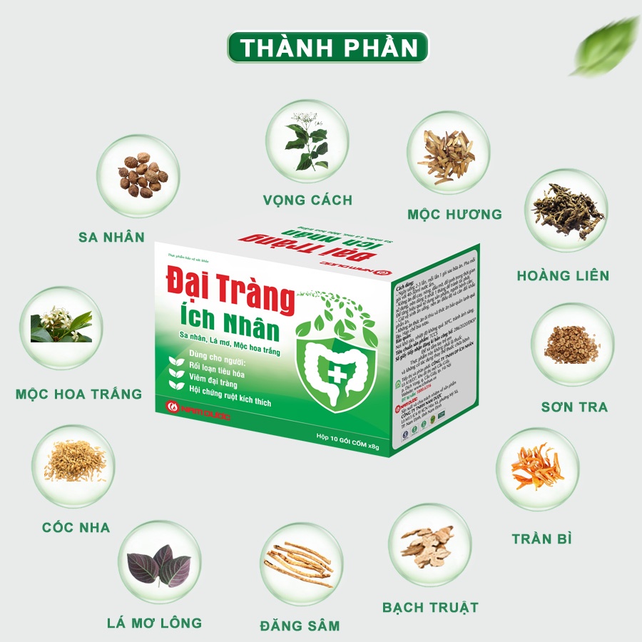 Bộ 3 Sản Phẩm Dạ Dày, Đại Tràng, Niệu Khang Ích Nhân Hỗ Trợ Tiêu Hóa Khỏe, Cải Thiện Đau Dạ Dày, Tăng Cường Bổ Thận