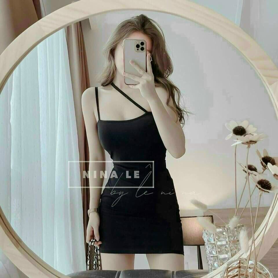 Đầm body hở lưng 2 dây, đầm dự tiệc cưới phong cách sexy cực đẹp, tôn dáng cực chuẩn, kèm khoác ngoài thun gân