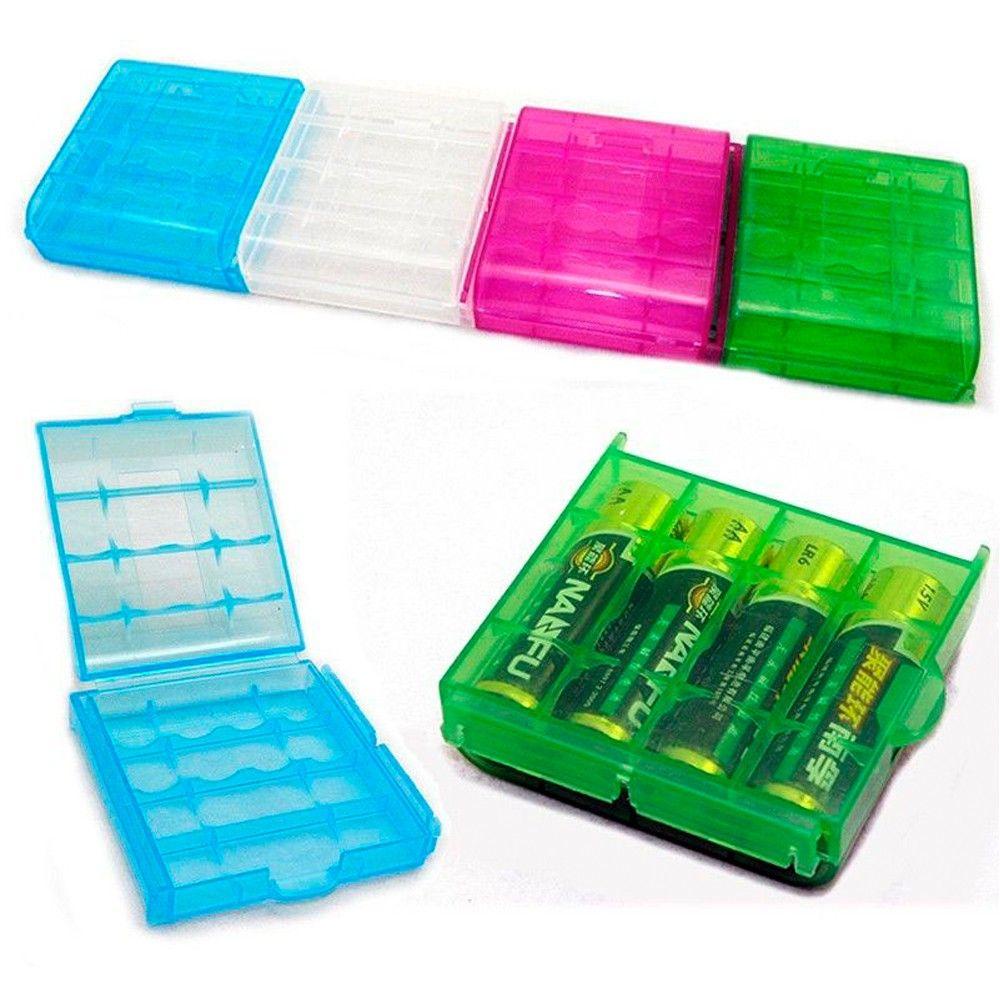 Set 4 Hộp Nhựa Cứng Đựng Pin AA AAA Tiện Dụng