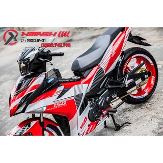 Tem Exciter 150 Mẫu Racing Clutch Đỏ Trắng