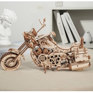 Mô hình gỗ 3d lắp ráp robotime rokr xe mô tô harley davidson lk504