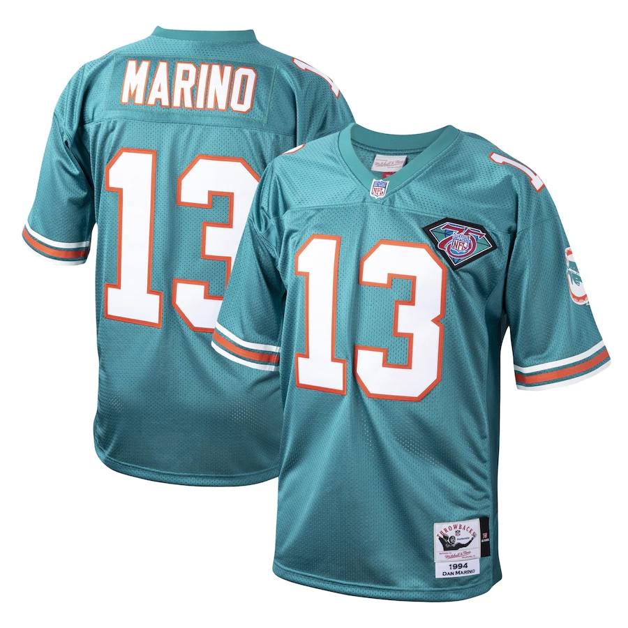 Miami Dolphins NFL Áo Thun Bóng Đá Marino Thomas Jersey Thể Thao Unisex Cỡ Lớn Phong Cách Retro