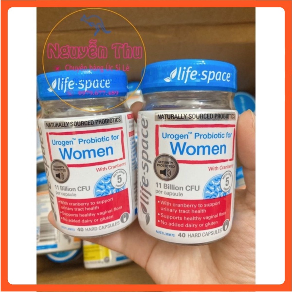 Men vi sinh cho phụ nữ life space urogen probiotic for women 40 viên - men lifespace tiết niệu, vùng kín