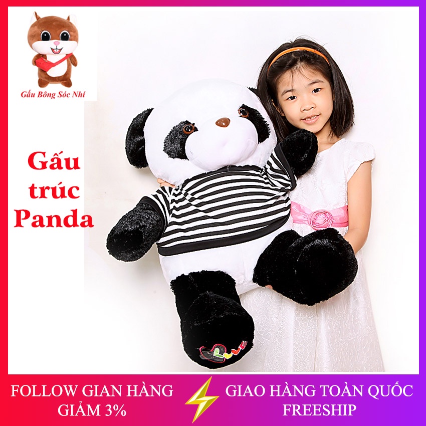 Gấu bông gấu trúc, gấu bông panda cao cấp  Quà tặng dễ thương cho bé