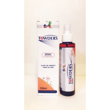 TOWDERS SPRAY - xịt towders làm sạch kí sinh trùng khỏi da chai 100ml - Derma Skin