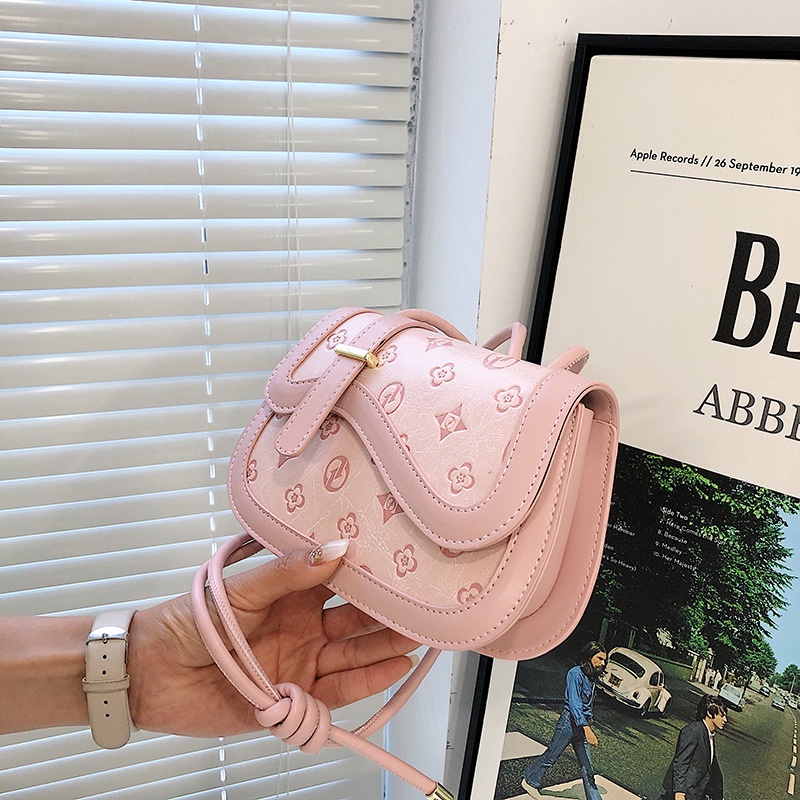 Ielgy Túi Yên Ngựa Đeo Chéo Họa Tiết Dập Nổi Cho Nữ